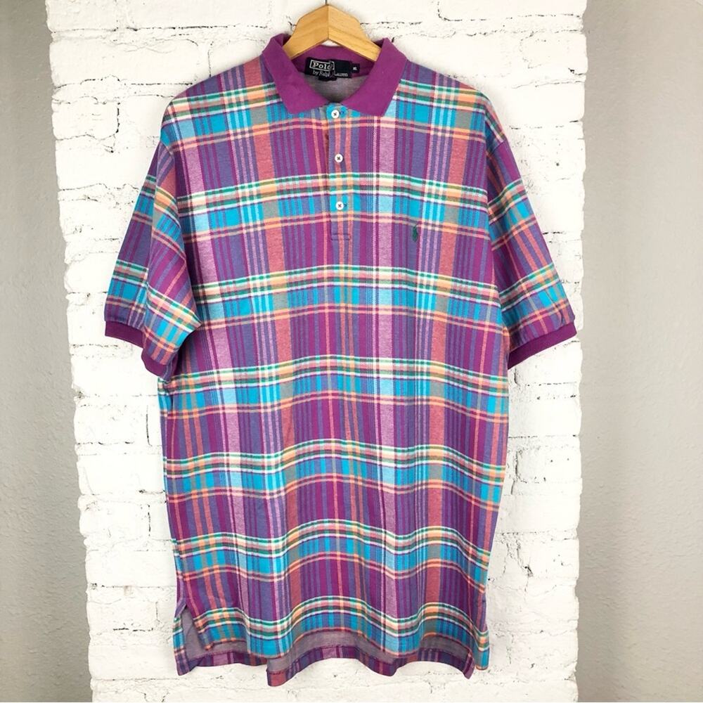 Vintage Polo by Ralph Lauren Multicolored Plaid Polo